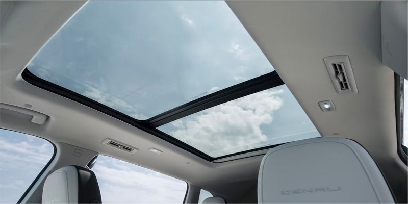 Interior View of the Panoramic Sunroof in the 2025 GMC Acadia Mid-Size SUV