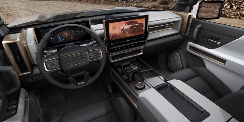 A Drivers View of the Interior of the HUMMER EV SUV