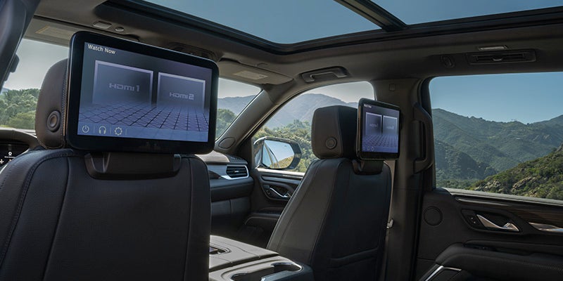 2024 GMC Yukon showing optional rear-passenger monitors