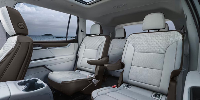 Luxury car interior with premium leather seats