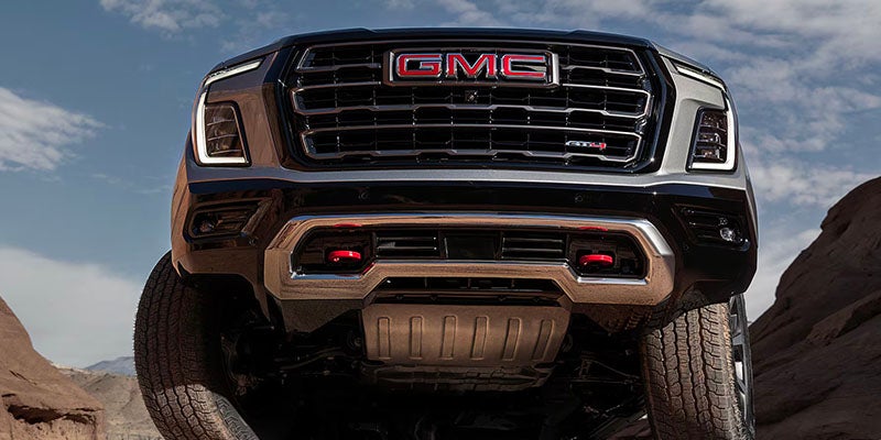 Front View of the Undercarriage and Grille of the GMC Yukon