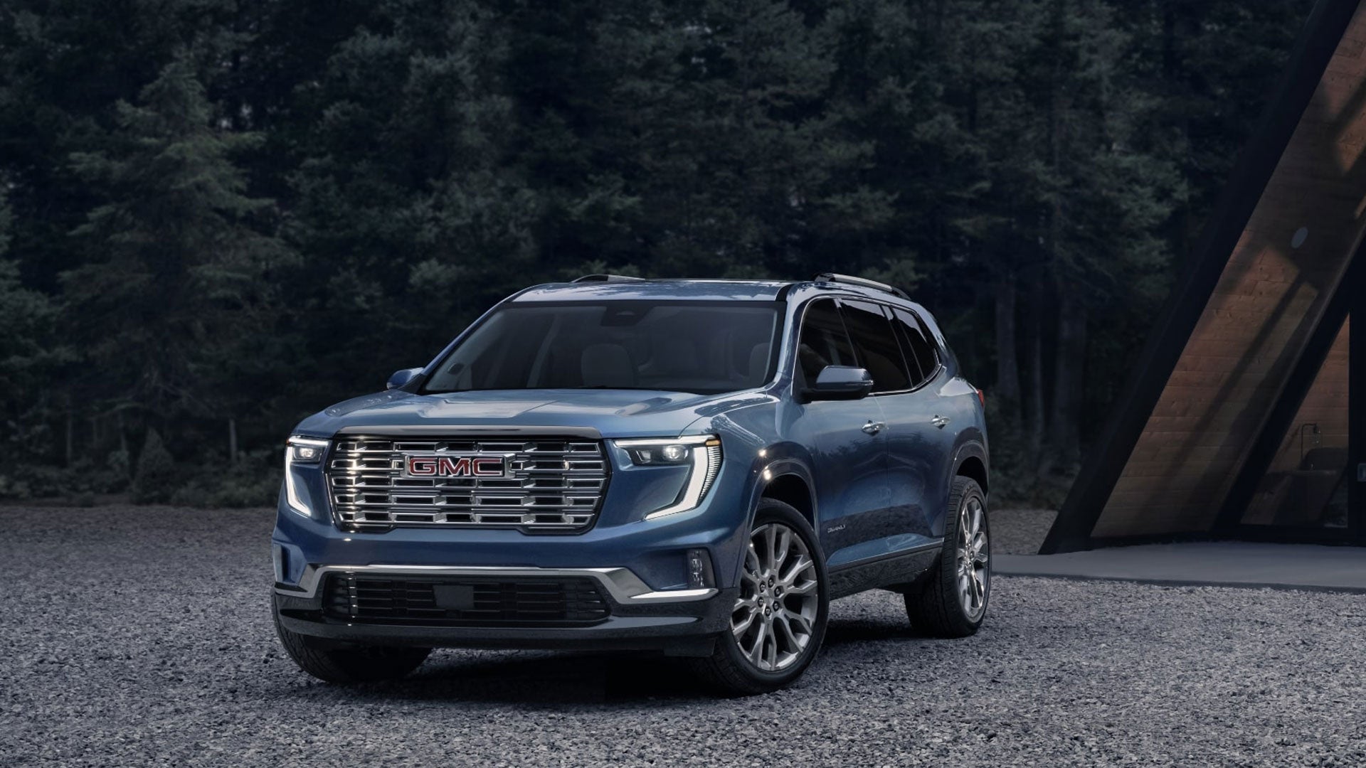 2024 GMC Acadia parked in a camp ground